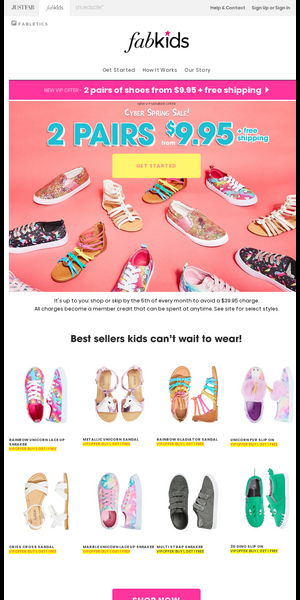 Fabkids shoes 2 for on sale 9.95