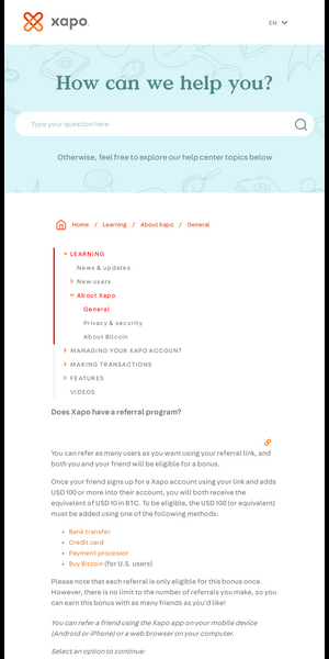 Xapo Referrals, Promo Codes, Rewards ••• $10 in Bitcoin • December 2023